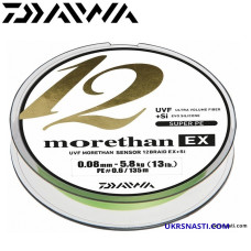 Шнур Daiwa Morethan 12BEX+Si #1,5 размотка 300м салатовый